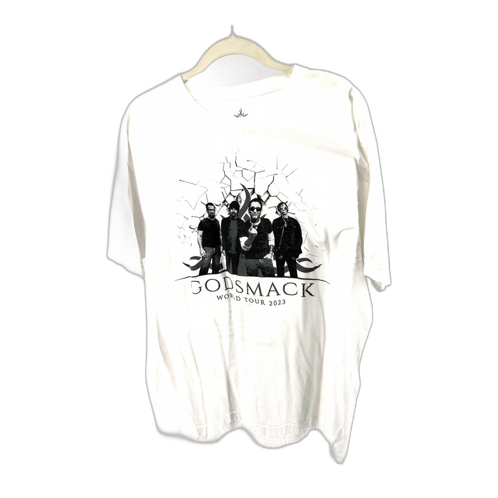 Godsmack World Tour 2023 Graphic T-Shirt Unisex XL White Concert Tee